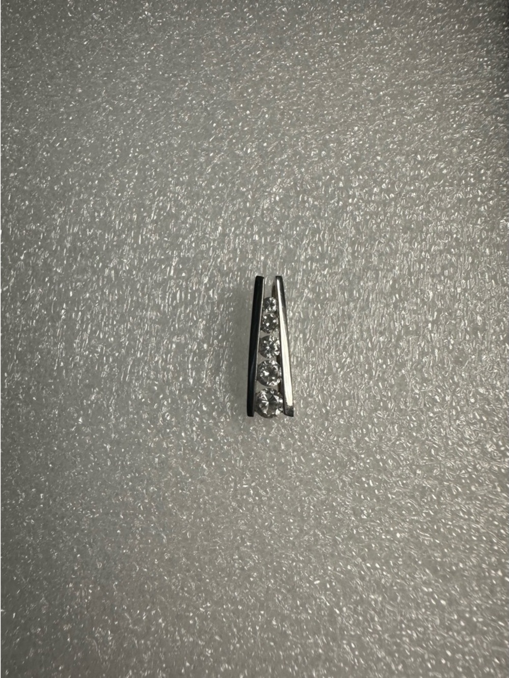 Sterling Silver Cubic Zirconia Bar Pendant